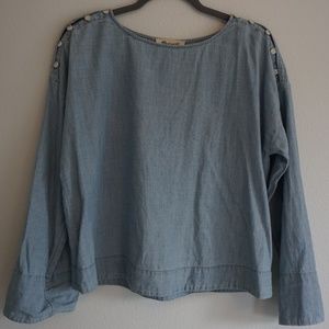 Madewell Chambray / Jean Blouse